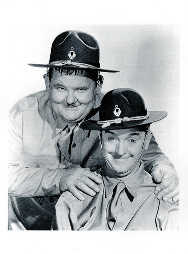 Stan Laurel and Oliver Hardy in Great Guns (1941)