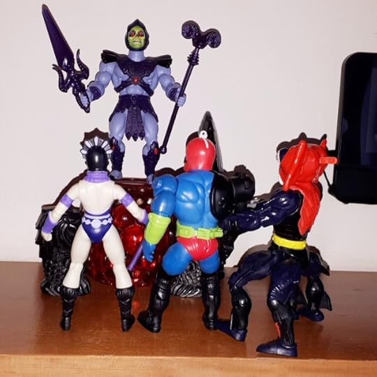 Skeletor announced his latest plan to Evil-Lyn, Trap Jaw and Mantenna