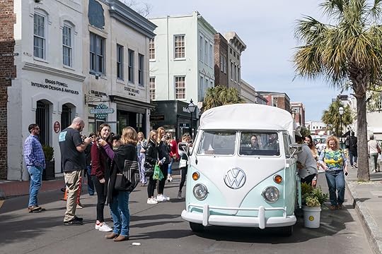 2nd Sunday on King Street monthly event that sees the closing of King Street, allowing people to walk the street, place dining areas outside, and enjoy downtown Charleston, South Carolina
