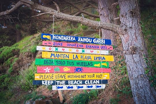 Sign in the Basque country written in three languages: English, Basque or Euskara, and Castillan or Spanish