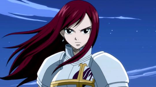Erza Scarlet (Fairy Tail) karakter anime cewek rambut merah