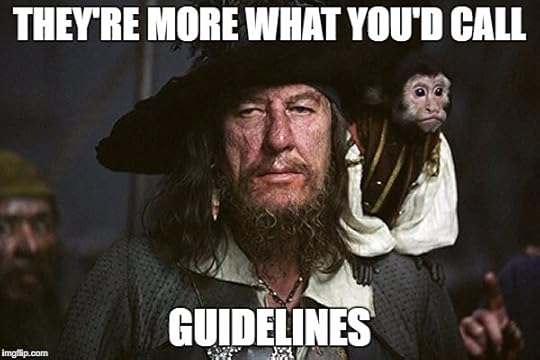 Image of the pirate Barbosa from Pirates of the Caribbean. Text over image reads,