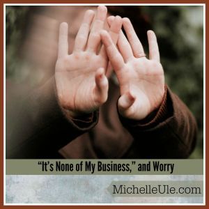 Woman holding up hands