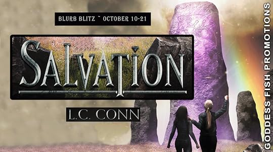 Goddess Fish book tour banner for Salvation