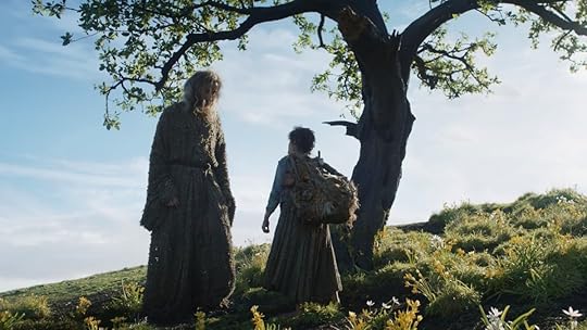 Nori and the Stranger under a tree readying to leave for Rhûn