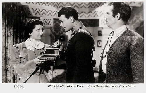 Nils Asther, Kay Francis and Walter Huston in Storm at Daybreak