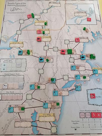 Game map showing the positions of the units