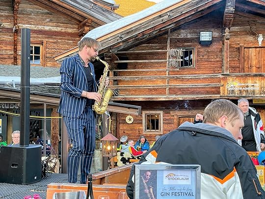 skiing in the alps - jazz sax