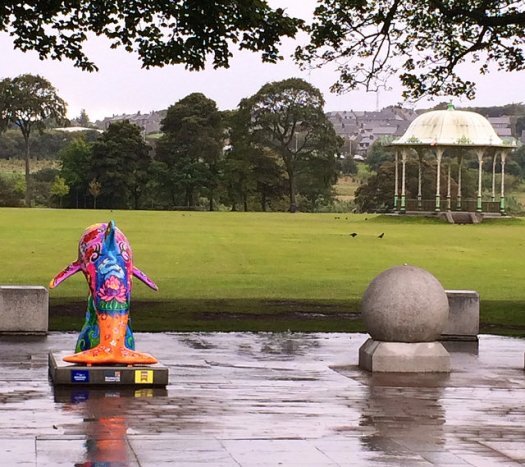 The Duthie Park bandstand. Aberdeen in the rain.