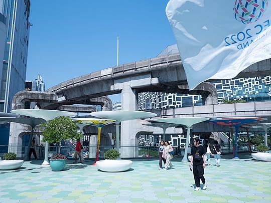 outside the building