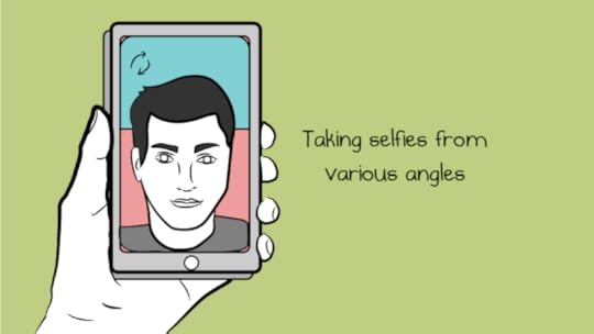 Taking selfies from various angles