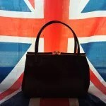 photo of handbag against Union flag