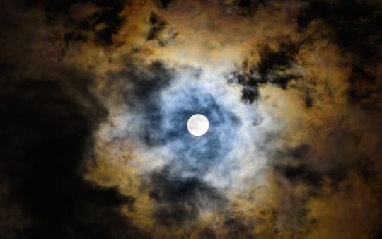 Full moon on a Halloween night