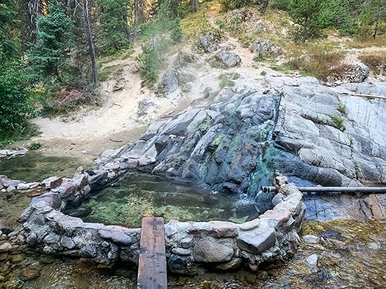 idaho beautiful hot spring in winter