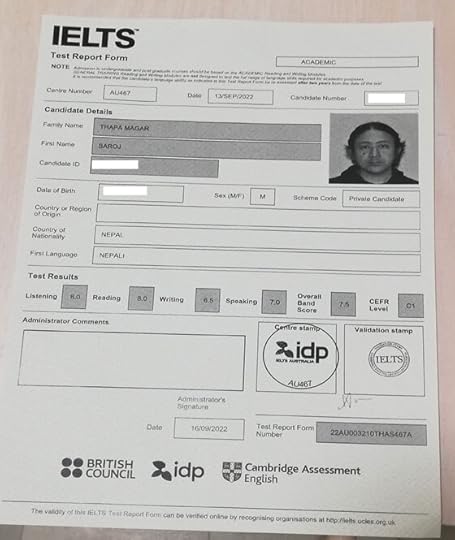 Best IELTS test result September 2022