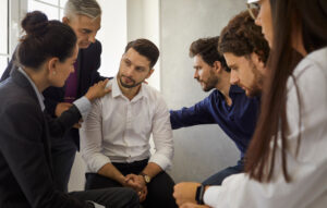 Team listening intently to one person