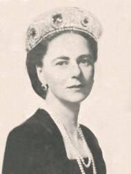 Portrait of Princess Ileana, Princess of Romania, wearing a tiara.