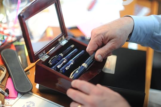 I overheard someone say once "Nobody writes a best selling novel with a $500 fountain pen", but they were wrong. Peter was obsessed with fountain pens and the Levenger's catalogue was his pornography. 