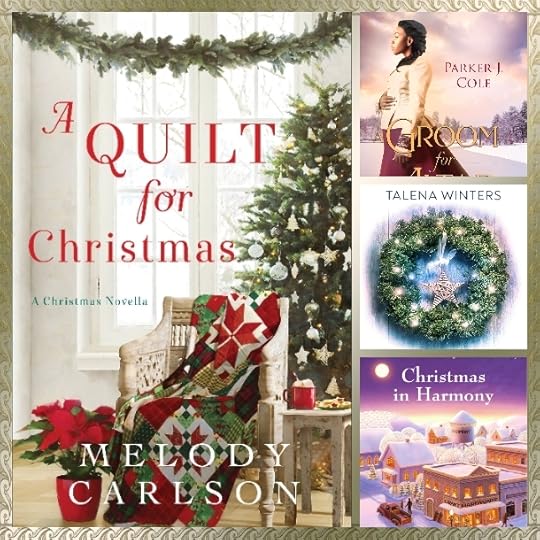 A teaser collage of four Christmas books