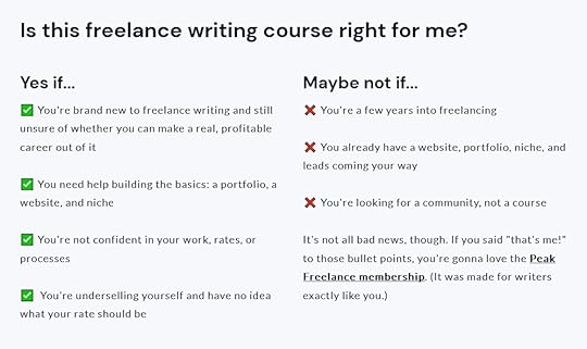 freelance writing essentials sales page