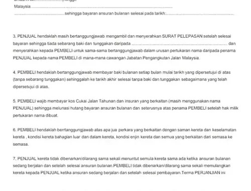 Panduan Dan Contoh Surat Perjanjian Jual Beli Kereta