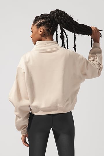Wendy's Lookbook x POPFLEX Uptown Mockneck Sweatshirt Sand
