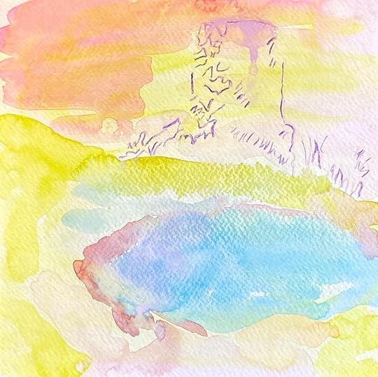 Come Undone soft light watercolor graphite colored pencil on paper 8x8 2022.jpg