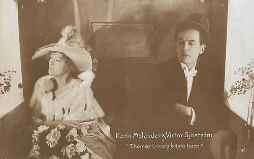 Karin Molander and Victor Sjöström in Thomas Graals bäste barn (1918)
