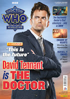 Photo of David Tennant as the Fourteenth Doctor on the cover of Doctor Who Magazine issue 584