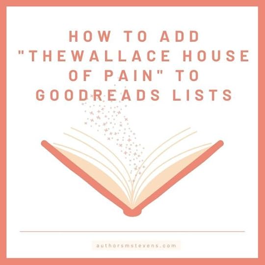 graphic image how to add the wallace house of pain to goodreads lists open book illustration