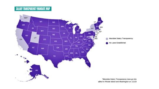 salary disclosure transparency mandate map showing pay transparency by state