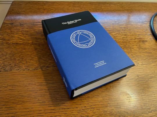 This is a photo of the hardcover edition of The Guitar Circle, the book written by guitarist Robert Fripp