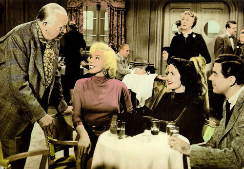 Charles Coburn, Marilyn Monroe, Jane Russell, Norma Varden and Elliott Reid in Gentlemen Prefer Blondes (1955)
