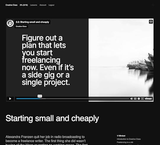 creative class review training page