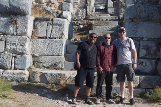Standing in front of the ancient ruins of Miletos