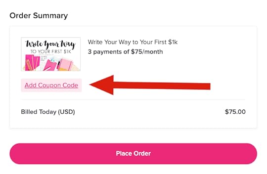 write your way to your first 1k review course discount