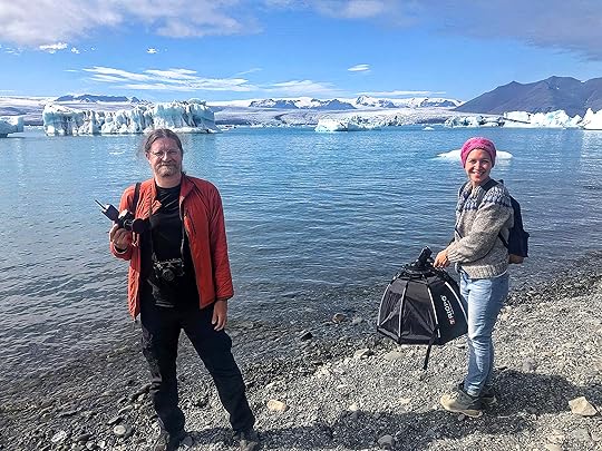 Watching a glacier turn into icebergs. That's Joan on the right. Photo by Trillian Stars.