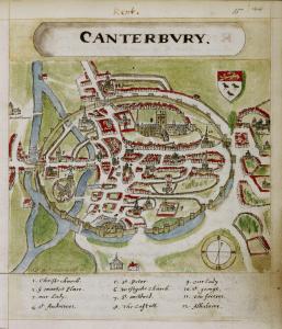 1560 map of Canterbury