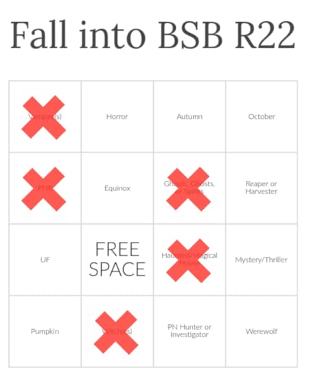 SOS book shelf bingo card