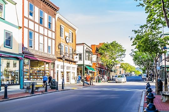 where is acadia national park - near bar harbor, maine, shown here during a summer day