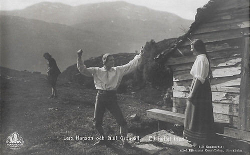 Lars Hanson and Gull Cronvall in Ett farligt frieri (1919)