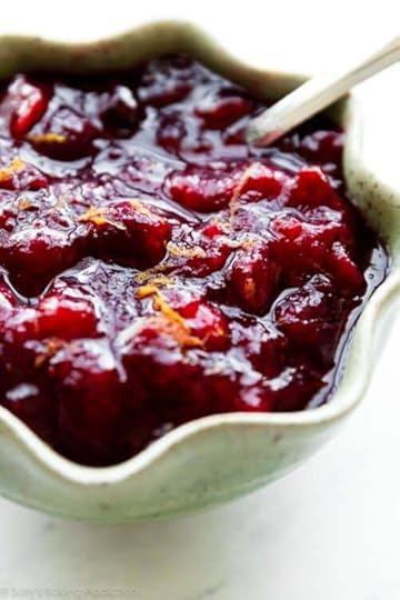 cranberry sauce in a bowl