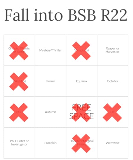 SOS book shelf bingo card