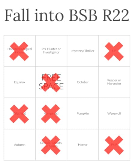 SOS book shelf bingo card