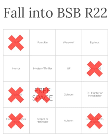 SOS book shelf bingo card