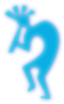 petroglyph of a flute player