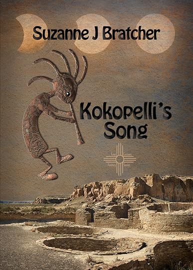 Shows petroglyph flute player