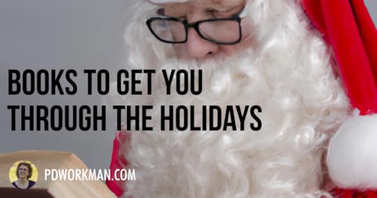 Santa reading a book