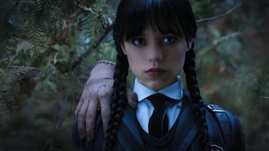 Wednesday. (L to R) Thing, Jenna Ortega as Wednesday Addams in episode 104 of Wednesday. Cr. Courtesy of Netflix © 2022