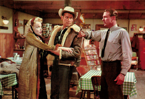 Marilyn Monroe, Don Murray and Robert Bray in Bus Stop (1956)